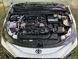 Engine appearance of the 2021 Toyota Corolla available at Beaman Toyota