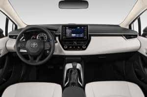 Interior appearance of the 2021 Toyota Corolla available at Beaman Toyota