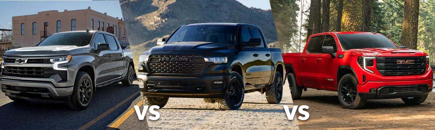 2026 Chevy Silverado 1500 vs. 2026 RAM 1500 vs. GMC Sierra 1500