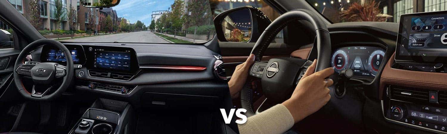2026 Chevrolet Equinox vs. 2026 Nissan Rogue interior