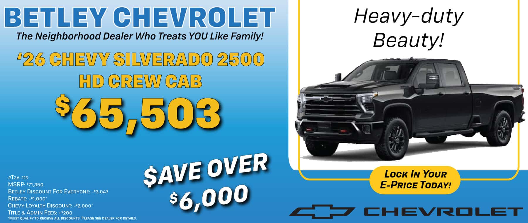 Silverado August 2026 Special
