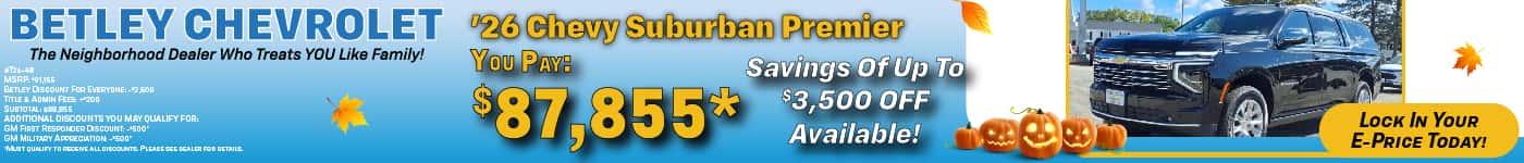 Suburban special Oct 26