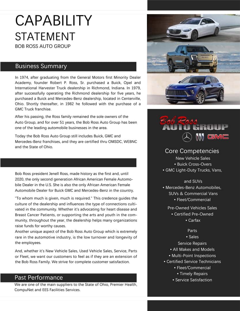 Bob Ross Buick GMC Capability Statement