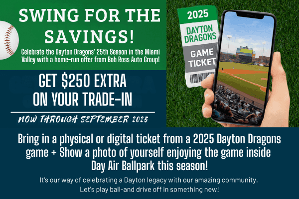 Celebrate 25 Seasons with the Dayton Dragons — Get $250 More for Your Trade!