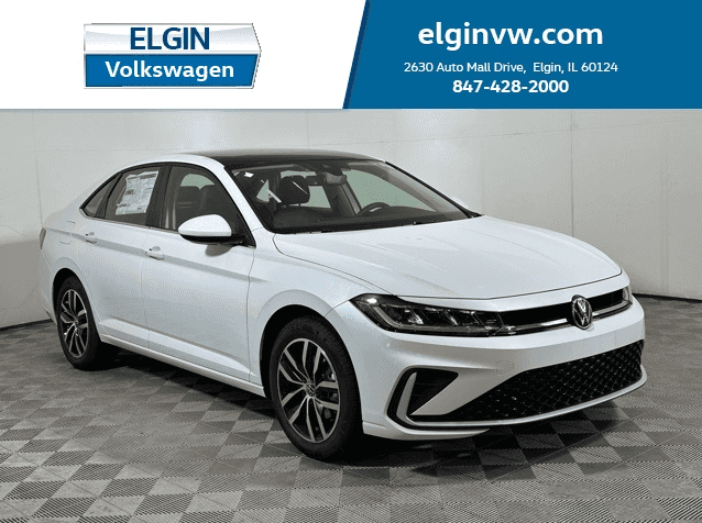 2025 Volkswagen Jetta parked in Elgin VW dealership