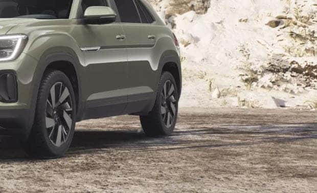 volkswagen winter tires providing traction on snowy roads