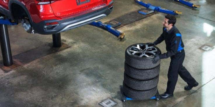 volkswagen winter tire installation at elgin vw service center