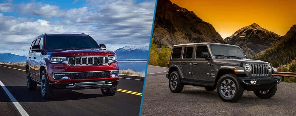 Collage image of Wagoneer and Wrangler.