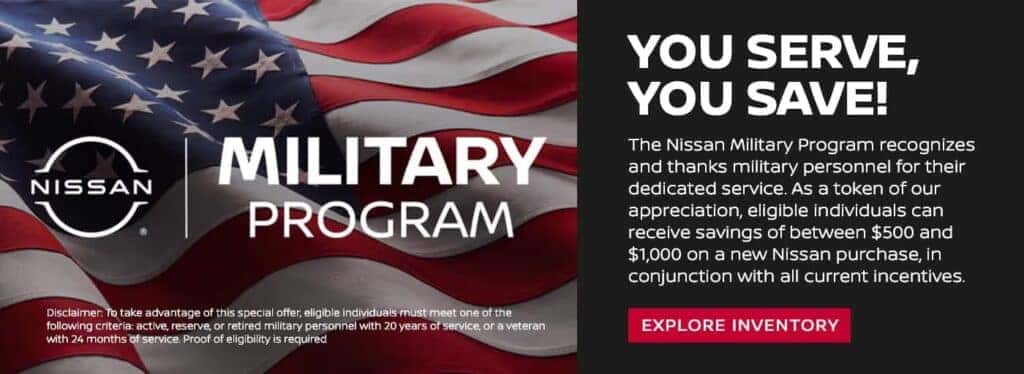 Nissan Military Program offer
