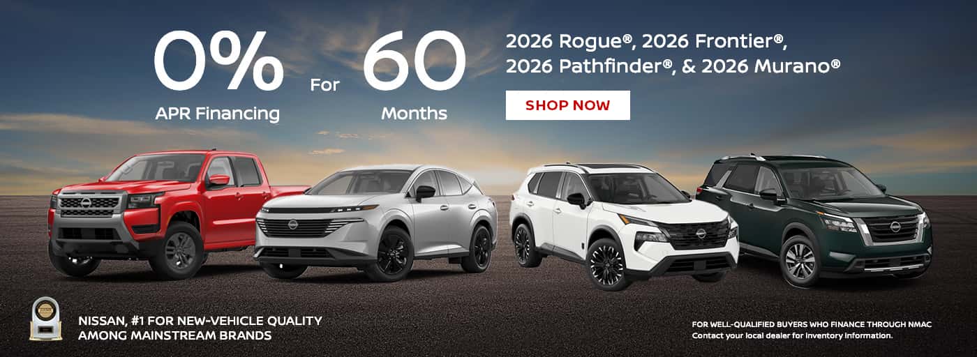 Executive Nissan 0 APR Financing banner
