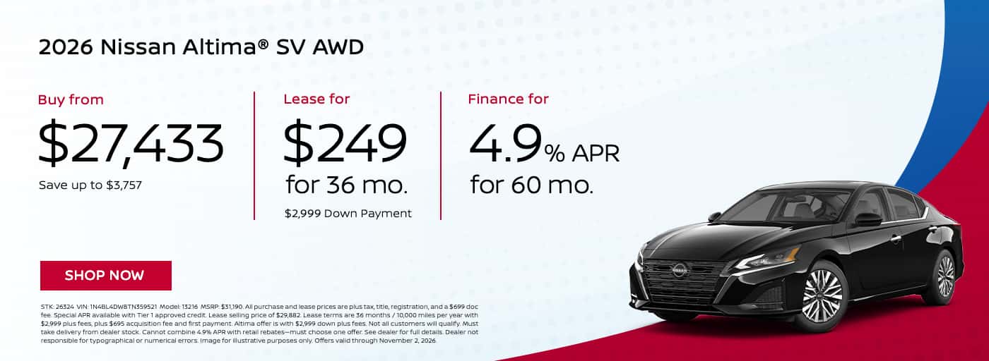 2026 Nissan Altima SV AWD Banner