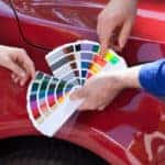 Car paint color swatches