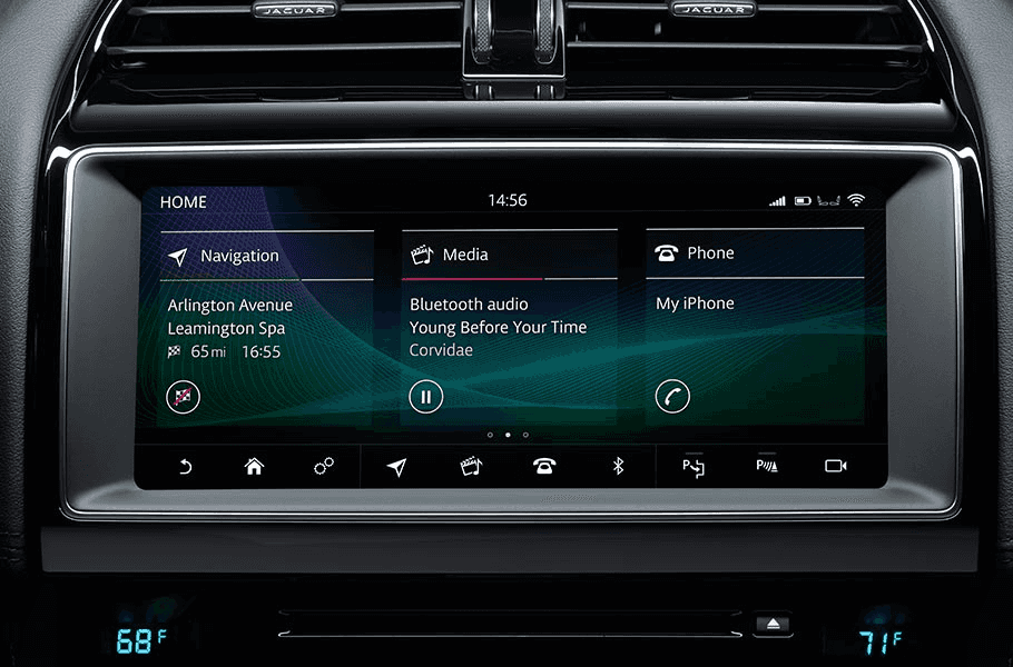 2020 Jaguar F-PACE Infotainment Display