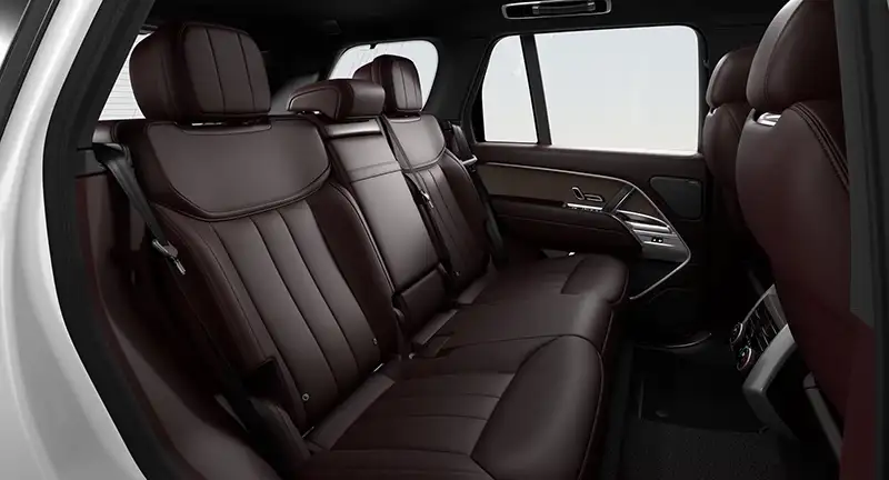 Range Rover Deep Garnet perforated Semi-Aniline leather