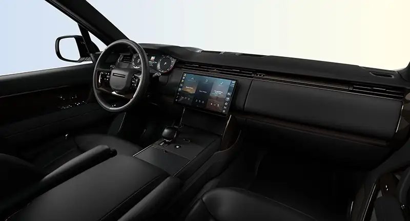Range Rover Natural Black Birch veneer with Moonlight Chrome finish
