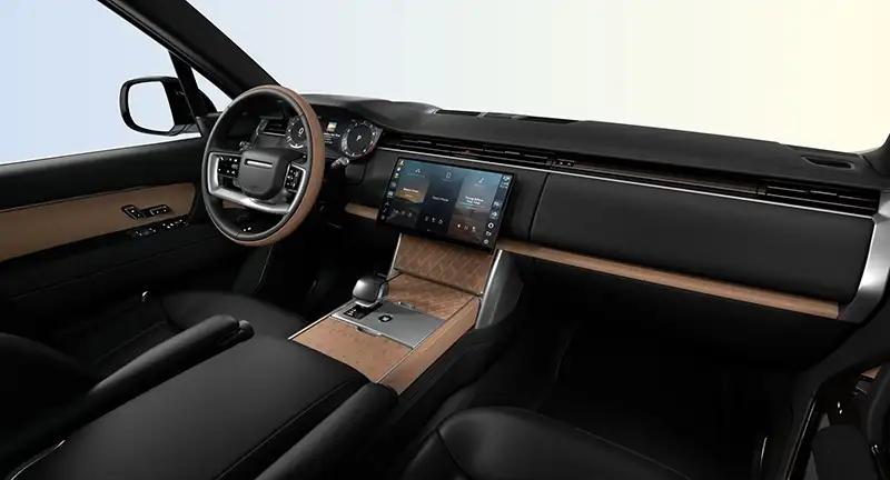 Range Rover Natural Light Linear wenge veneer with mosaic marquetry