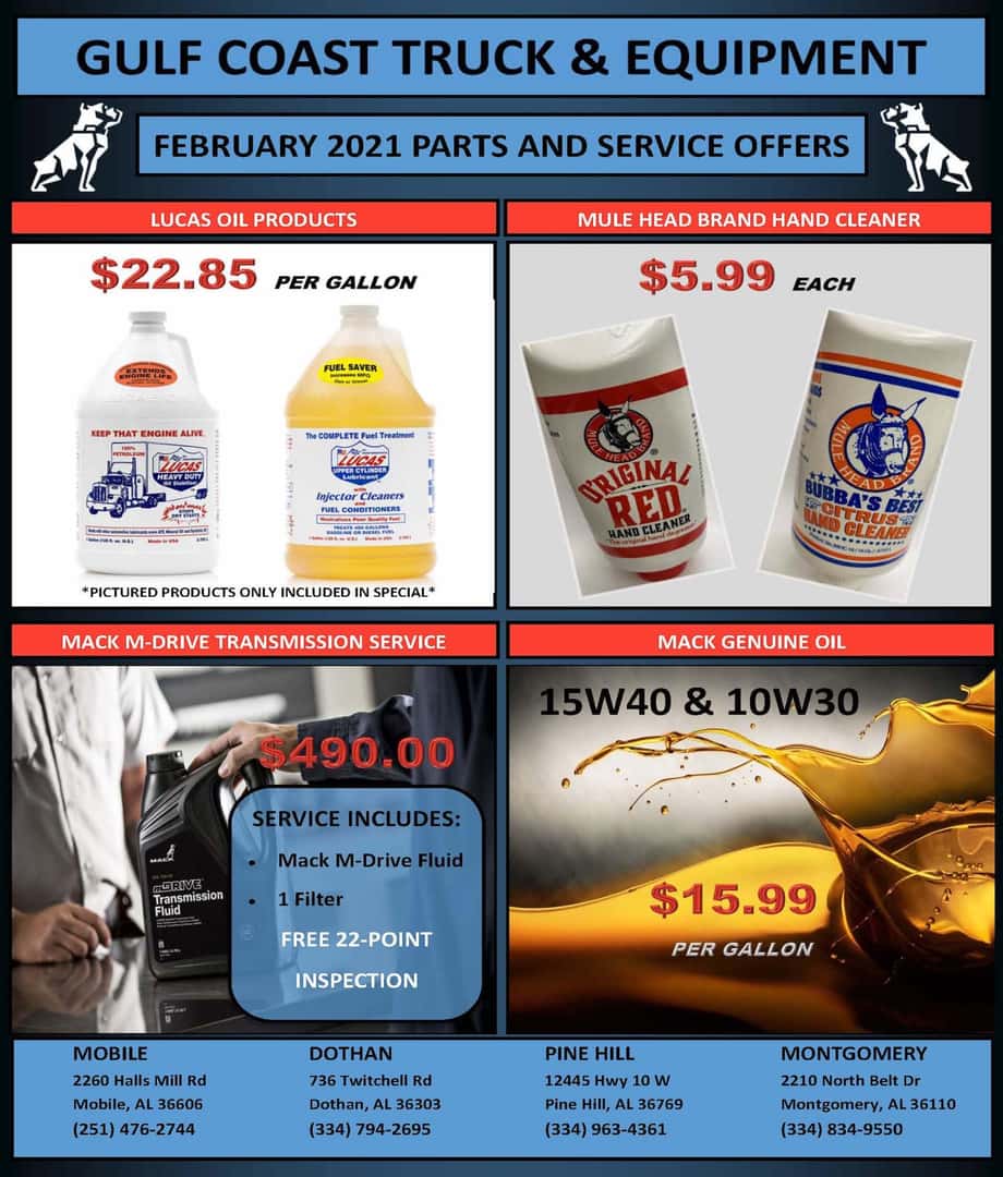 February Parts & Service Specials