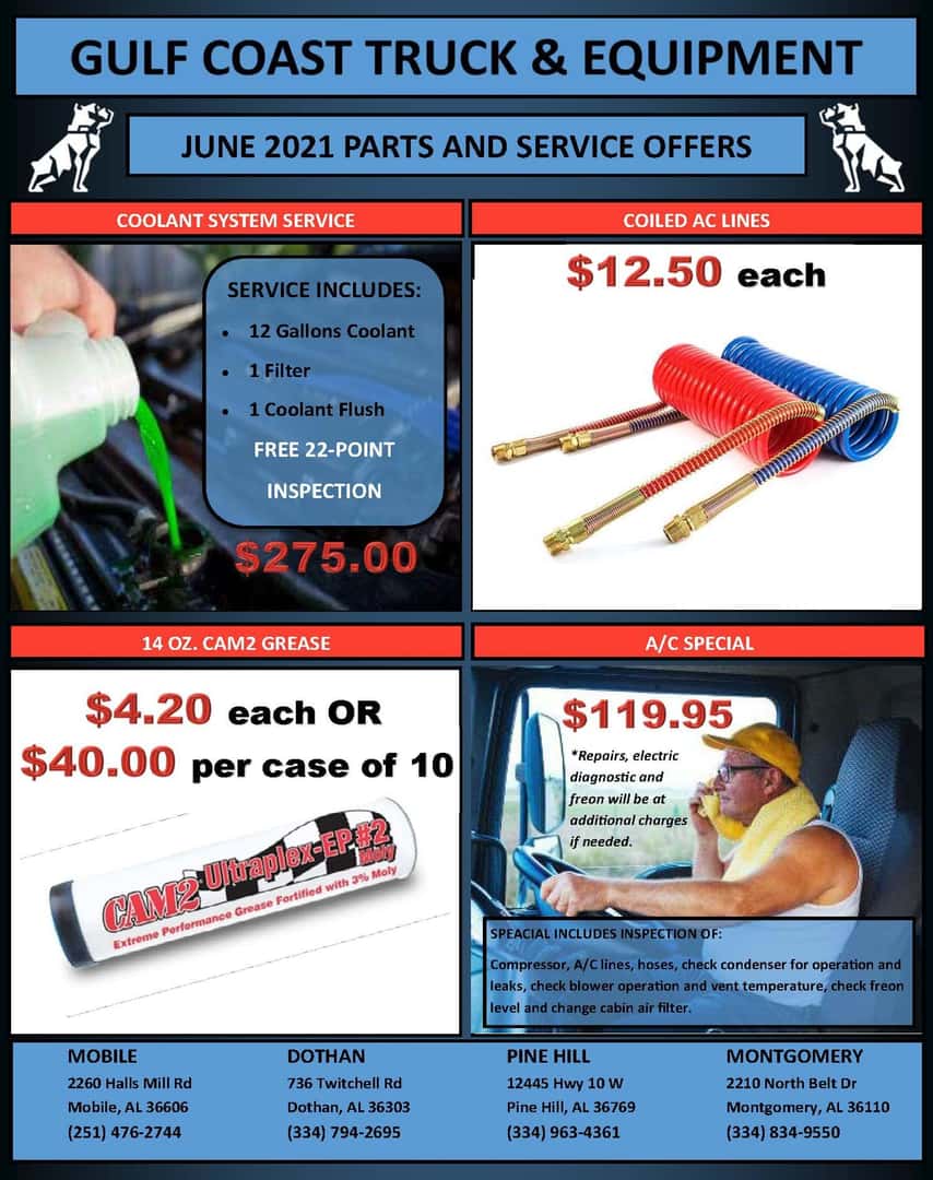 June 2021 Parts & Service Specials