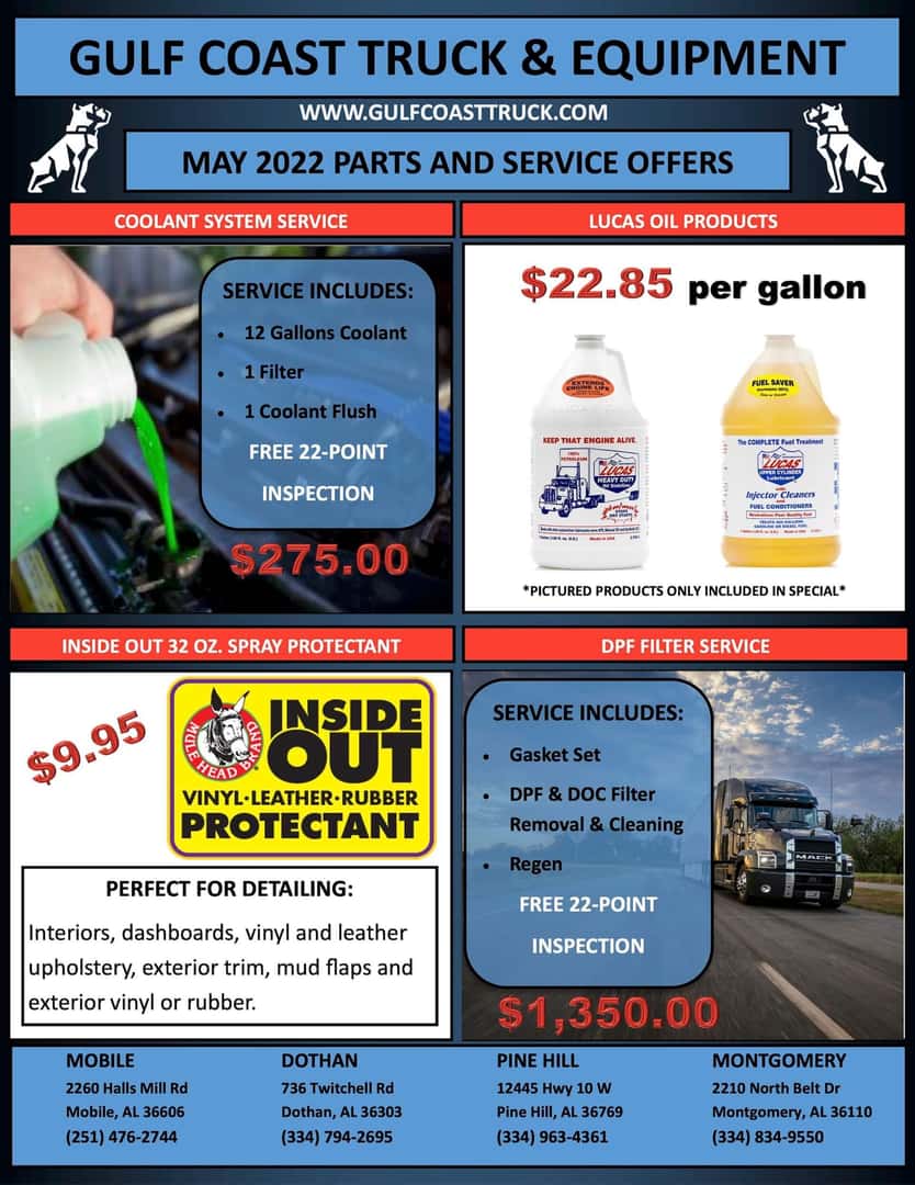 May 2022 Parts & Service Specials