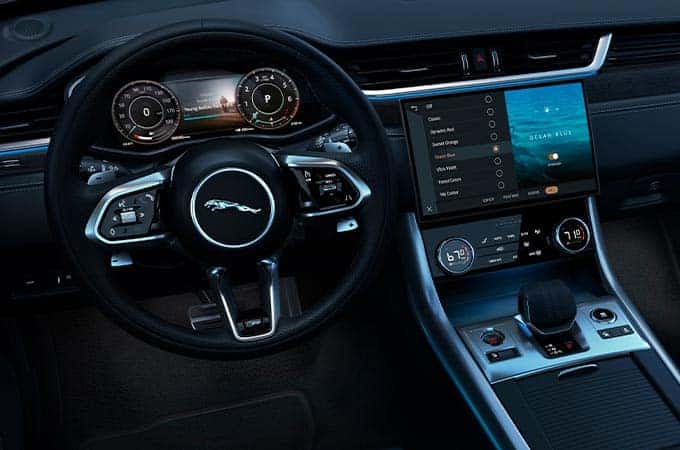 cabin lighting in the new Jaguar XF