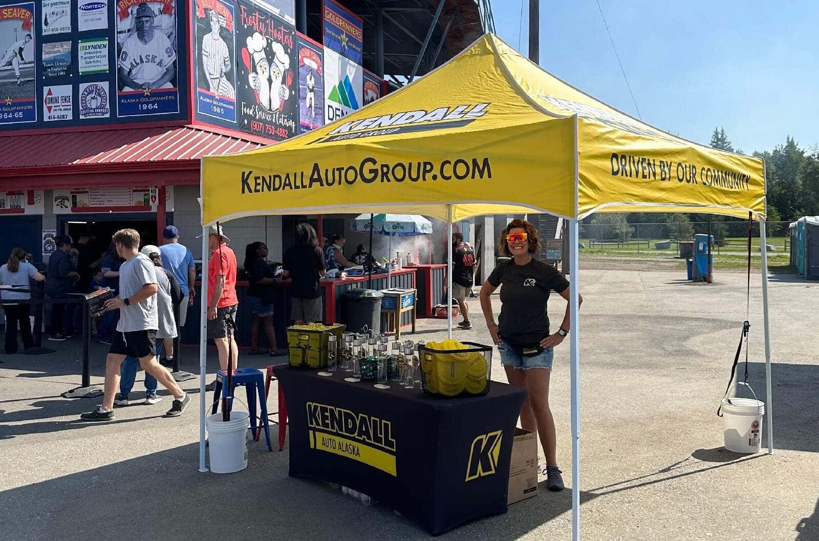 Kendall at the Goldpanners Field for Kendall Night