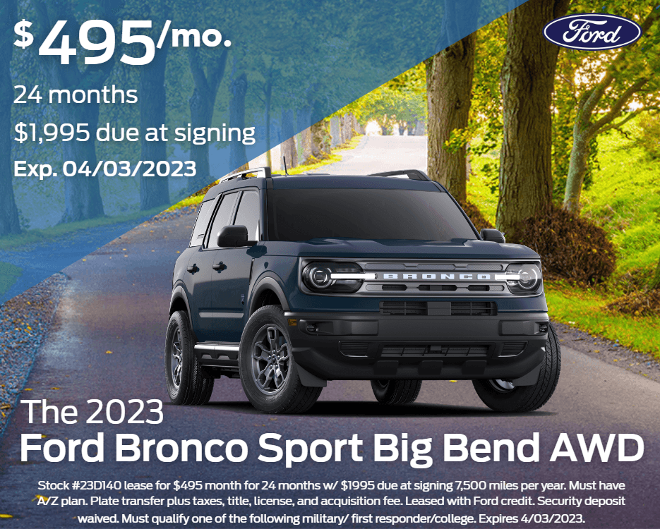 New 2023 Ford Bronco Sport Big Bend AWD 