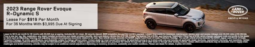 2023 Range Rover Evoque R-Dynamic S | Lease For $919/Month For 36 Months With $3,995 Due At Signing