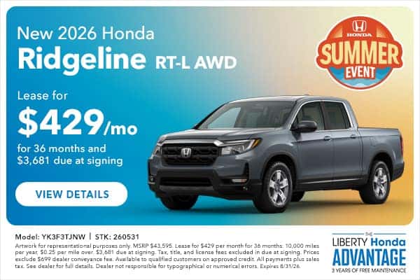 2026 Honda Ridgeline RTL AWD