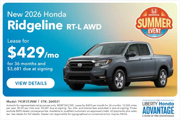 2026 Honda Ridgeline RTL AWD