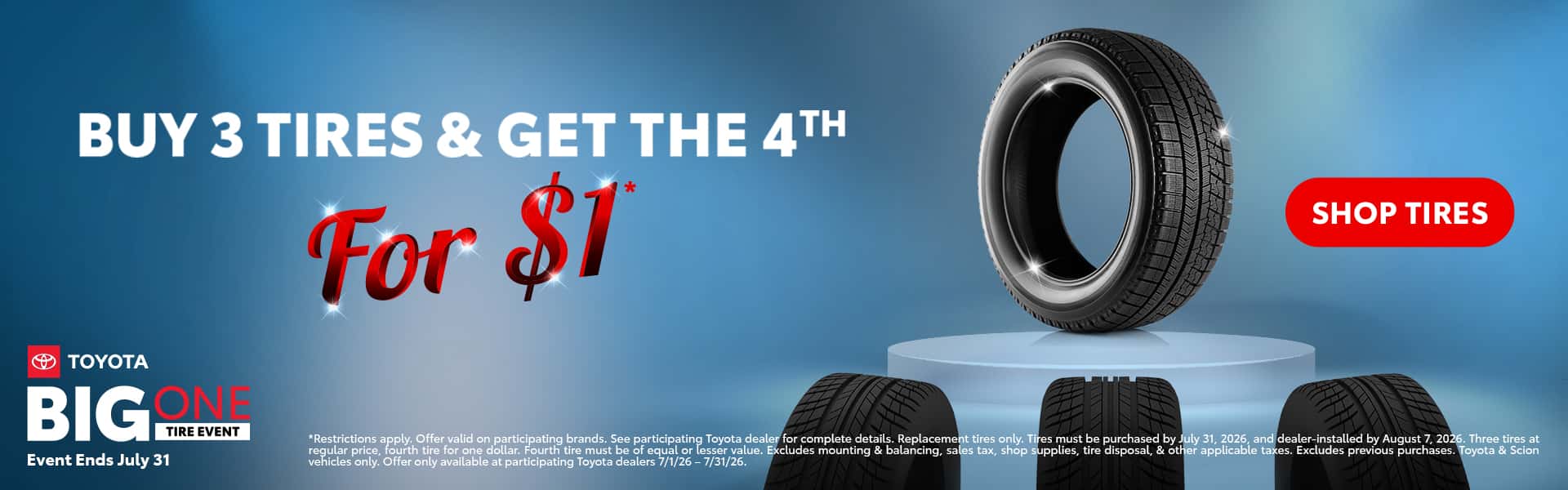 July Tire Sales Event Slider