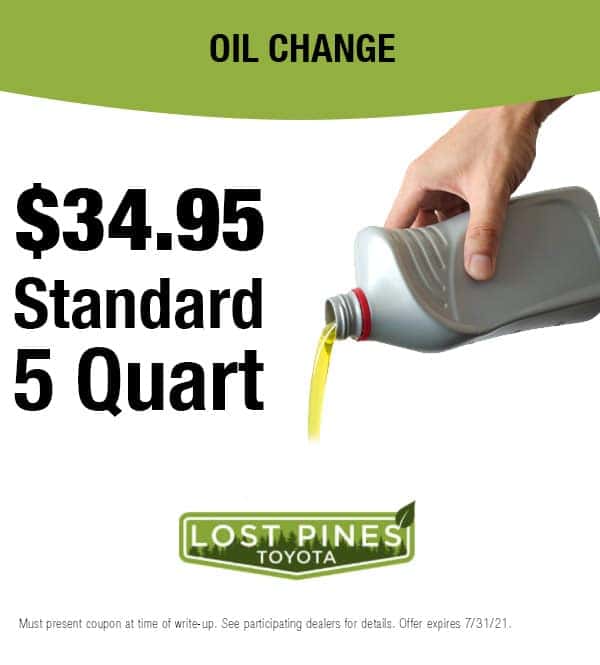 $34.95 Standard 5 Quart Oil Change