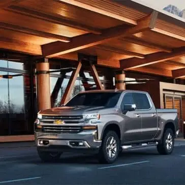 2019-Chevrolet-Silverado-Exterior-Driving-Down-Street