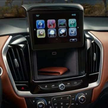 2019 Chevrolet Traverse dashboard storage behind infotainment screen