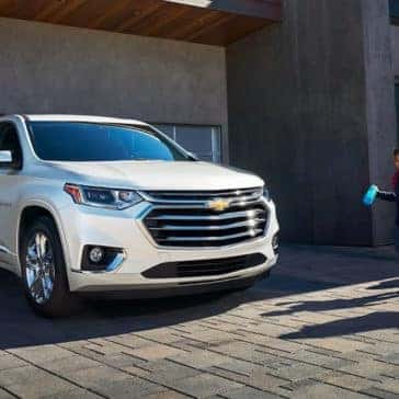 2019 Chevrolet Traverse parked in front of house