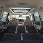2020 Mercedes-Benz GLS interior with backseat folded down