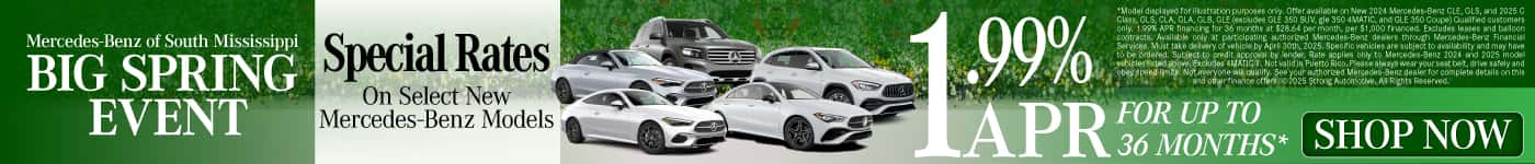 Specials Rates on Select New Models 1.99% APR up to 36 mos.*