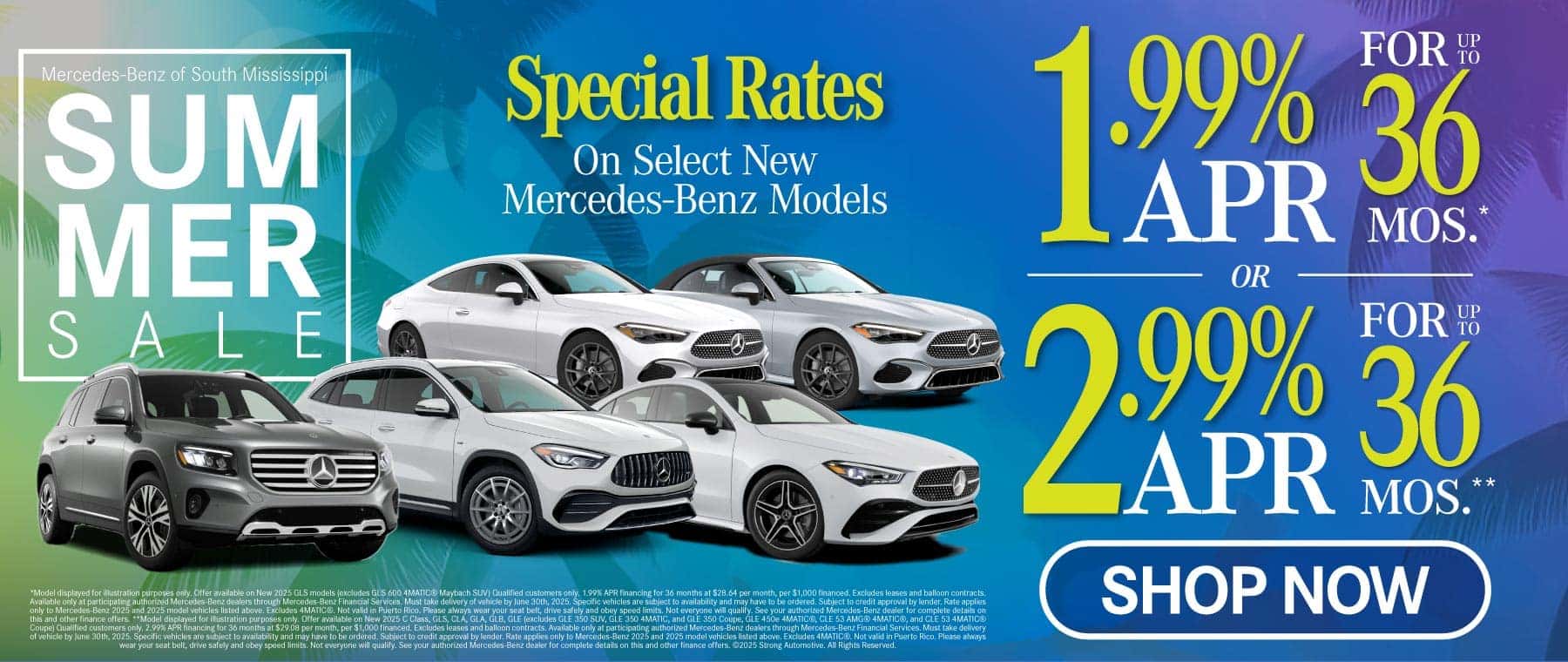 Specials Rates on Select New Models 1.99% APR up to 36 mos. OR 2.99% APR up to 36 mos.**