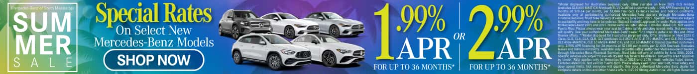 Specials Rates on Select New Models 1.99% APR up to 36 mos. OR 2.99% APR up to 36 mos.**
