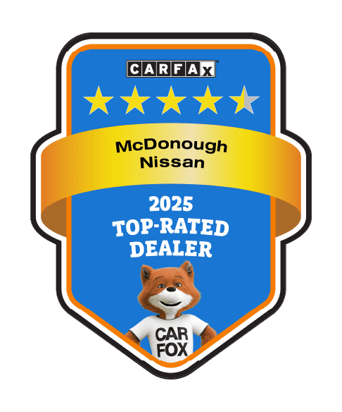 McDonough Nissan in McDonough, GA — 4.5‑star Carfax 2025 Top‑Rated Lifetime Dealer.