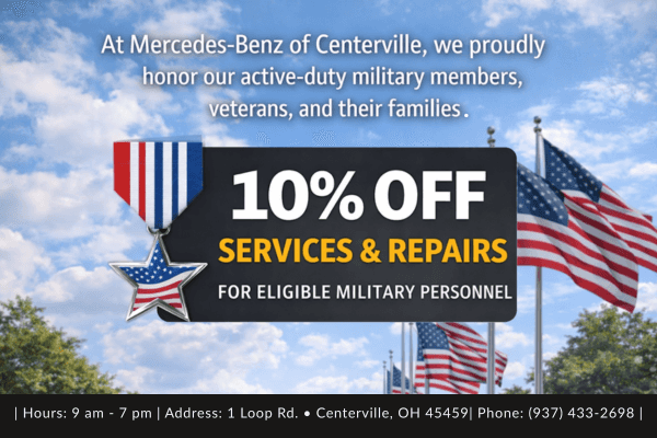 10% OFF SERVICES & REPAIRS FOR ELIGIBLE MILITARY PERSONNEL