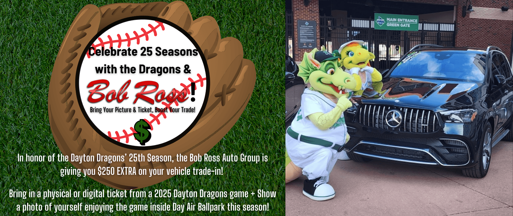 Celebrate 25 Seasons of the Dayton Dragons – Get $250 Trade-In Bonus!