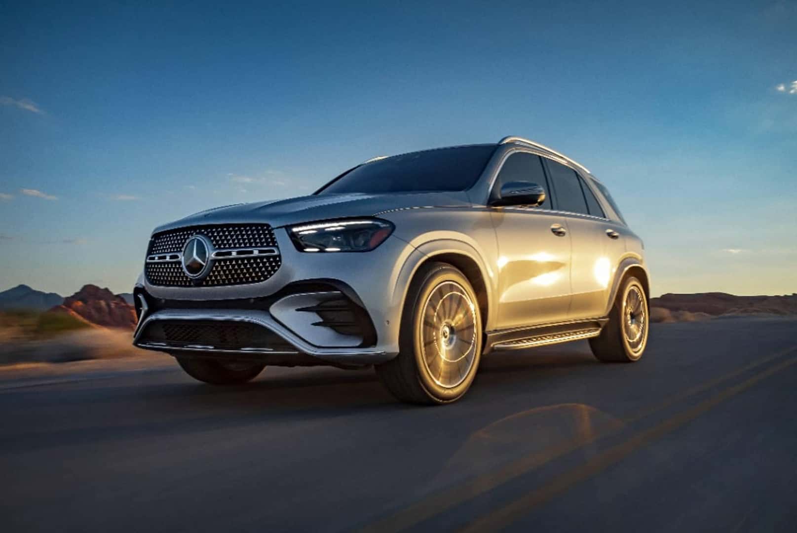 Action shot of GLE