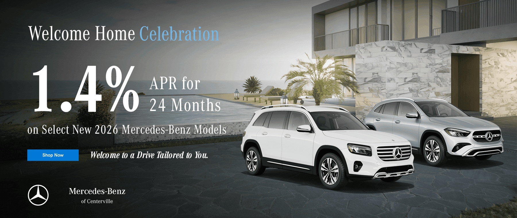1.4% APR for 24 Months on Select New 2026 Mercedes-Benz Models