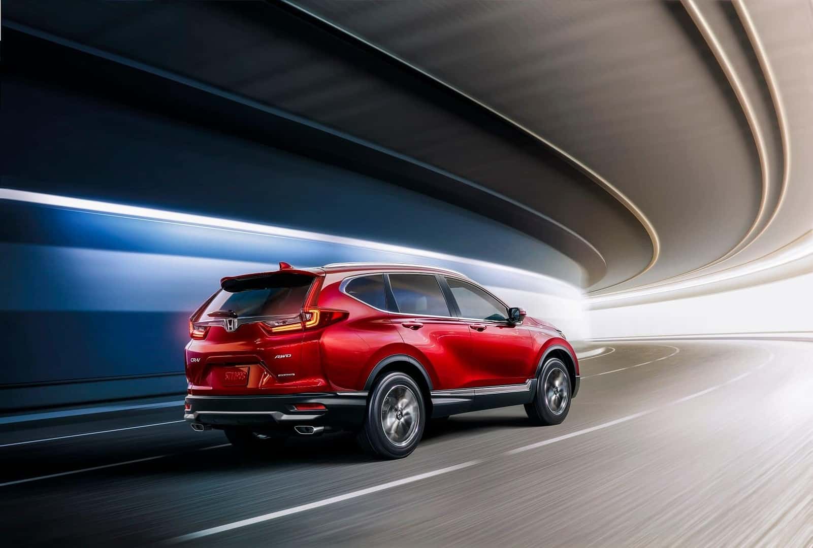 Honda CRV Red in Tunnel