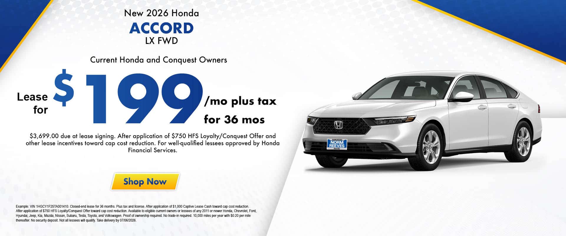 Accord LX Offer