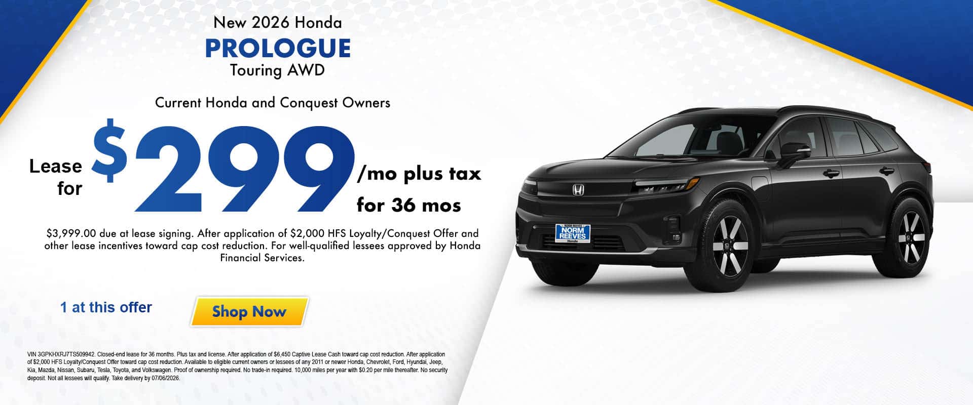 Prologue Touring Offer