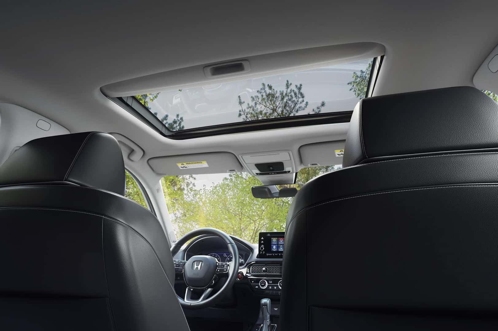 2022 Honda Civic Touring backseat view through sunroof