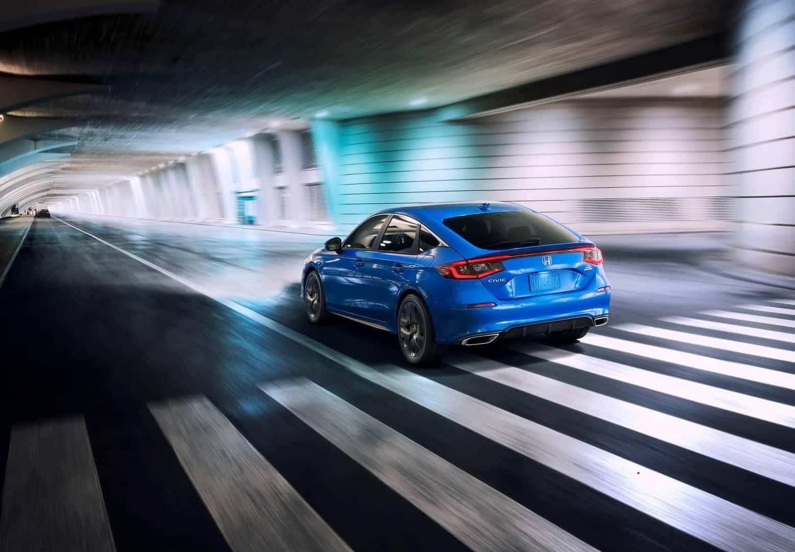 Blue Civic Hatchback