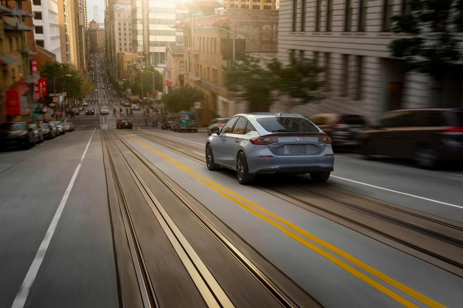 Silver Civic Hatchback