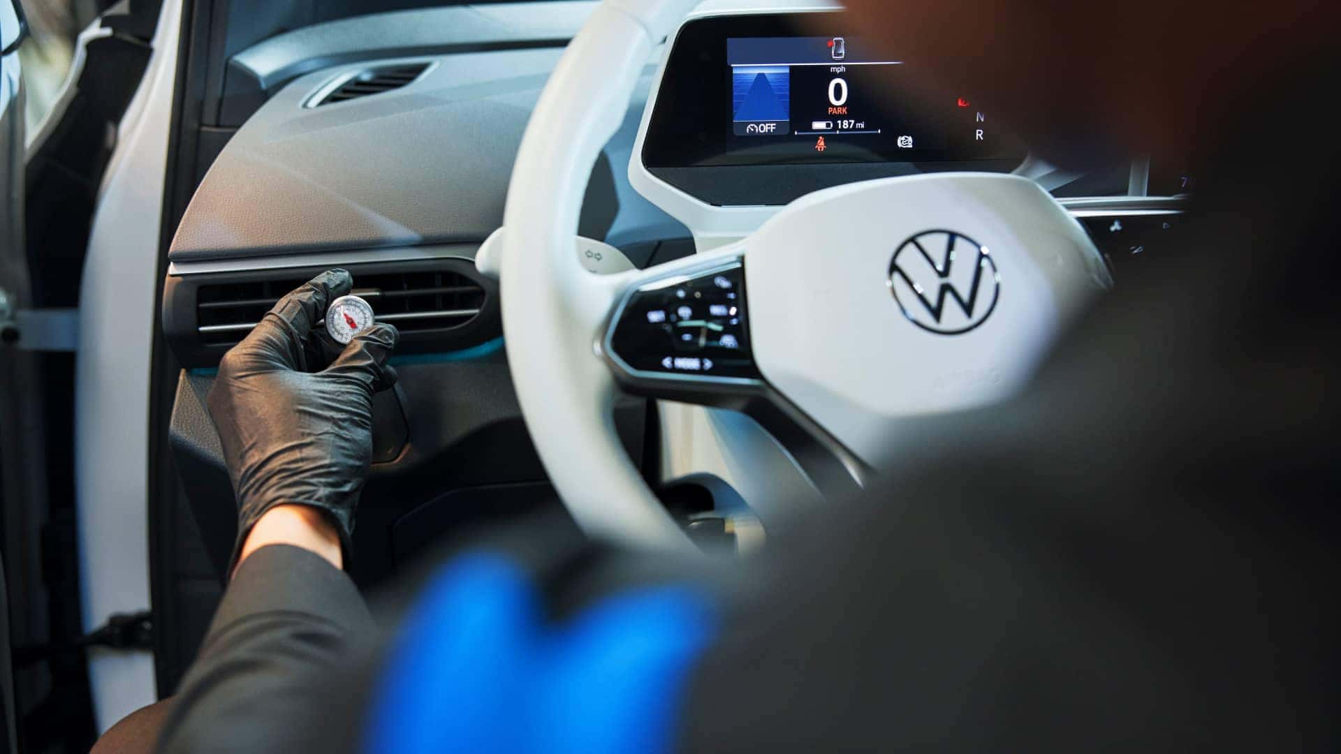 heat being checked in VW vehicle